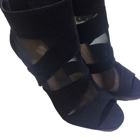 Chinese Laundry suede and mesh peep toe bootie - Picture 4 of 5